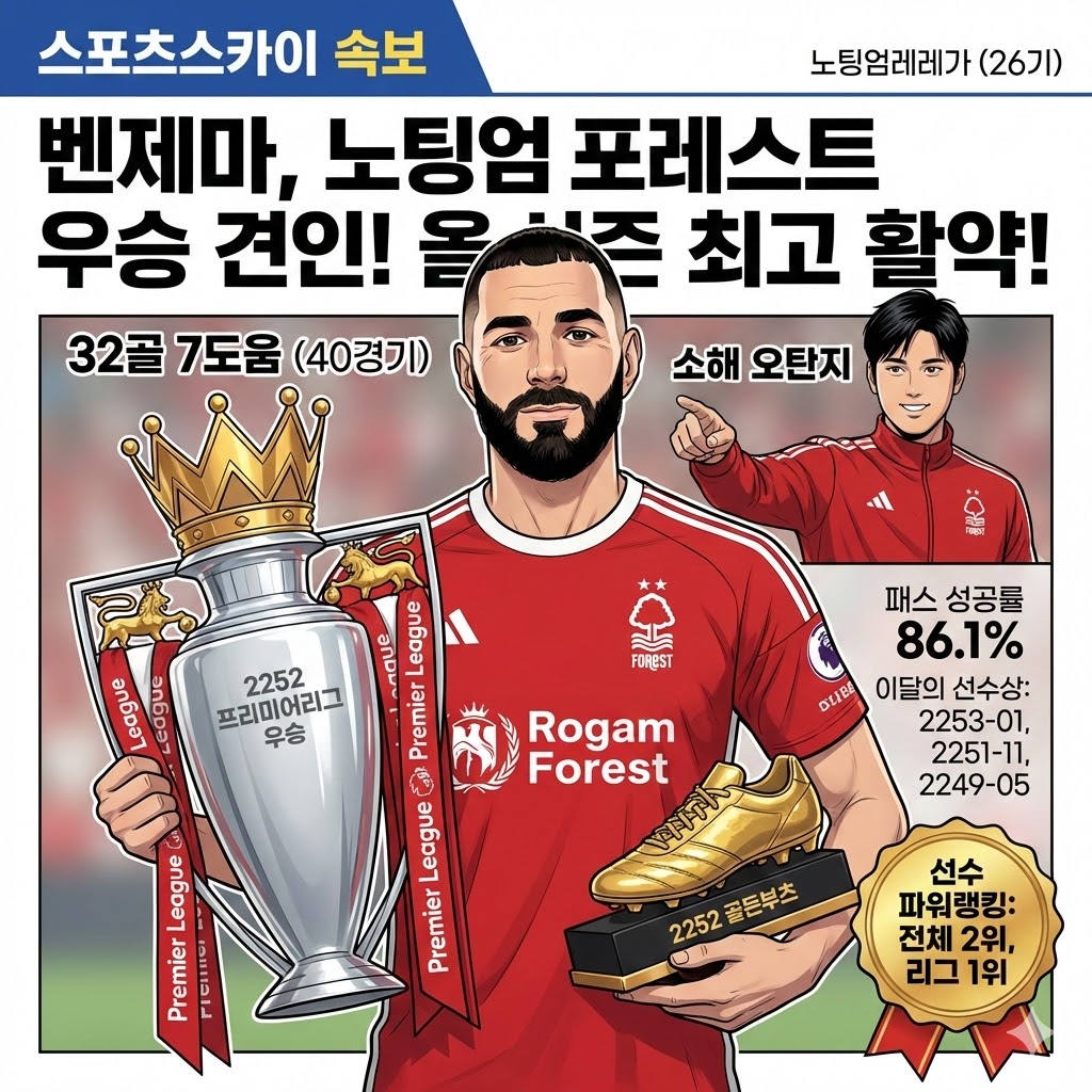 [맨유 레전드] 벤제마, 노팅엄 폭격!